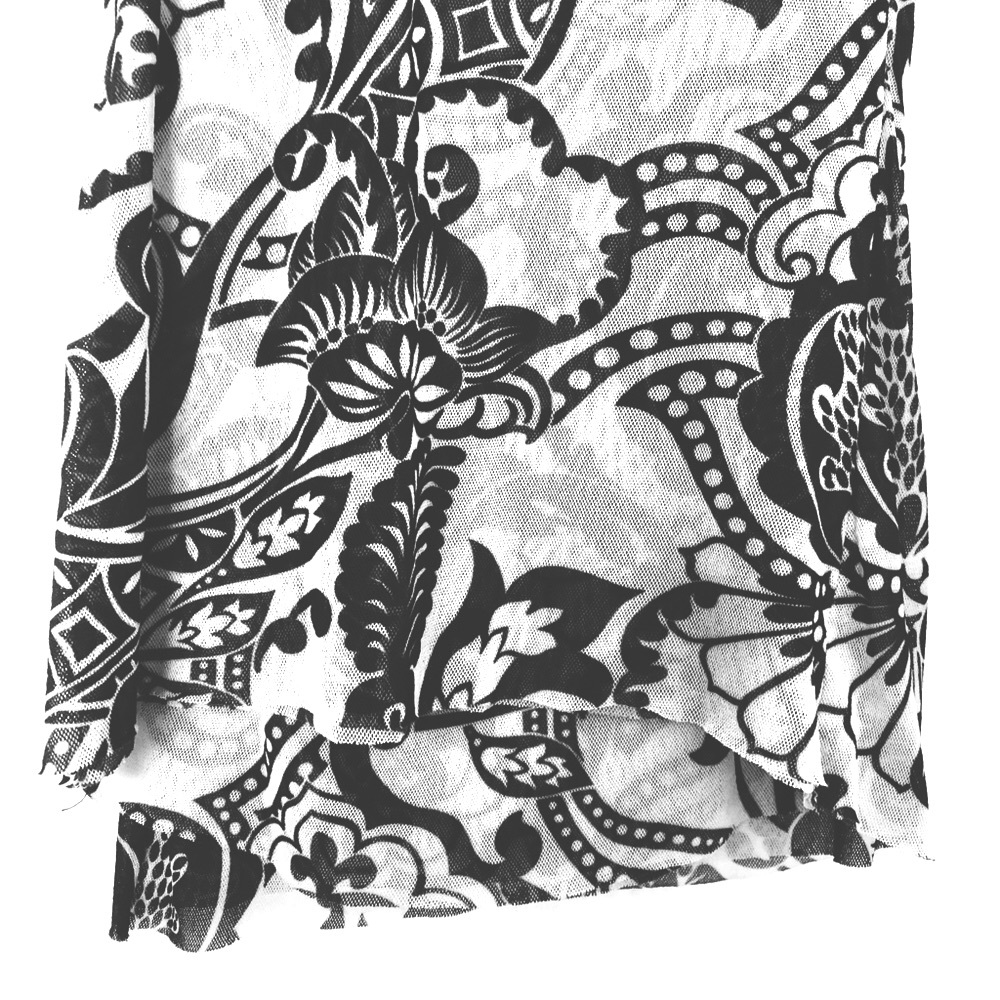 Sweet pea double layered mesh woven top. Great print. Funky cool, bell sleeves - Picture 6 of 10